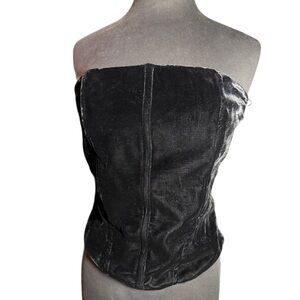 Zara Black Strapless Bustier Top